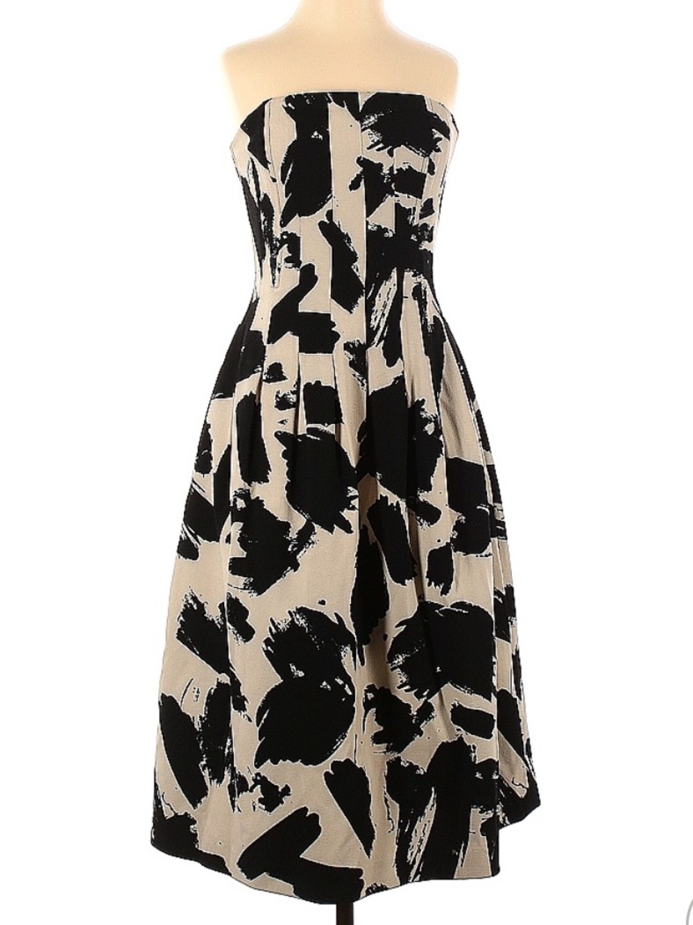H&M Painted Strapless Dress